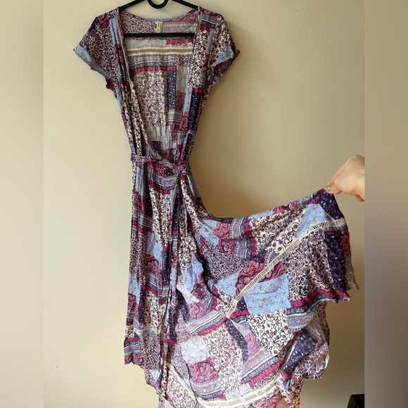 O’Neill Midi Patchwork Wrap Dress - Picture 2 of 5